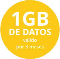 1GB of Data for 3 months included